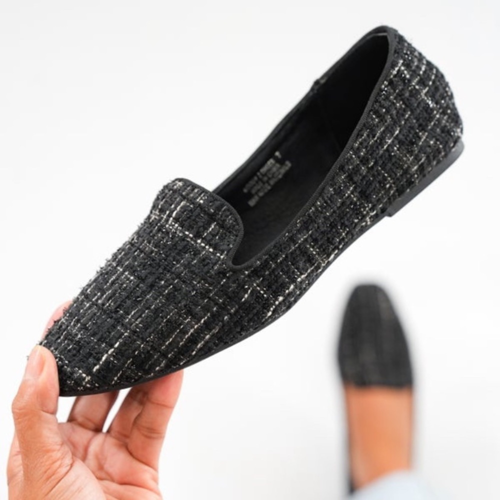 Corky’s Tweed Slip On Flats